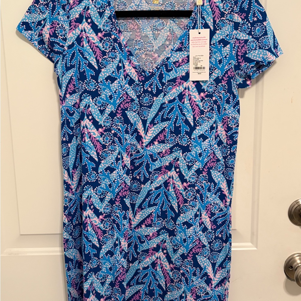 Lilly Pulitzer Blue and Pink Floral Dress